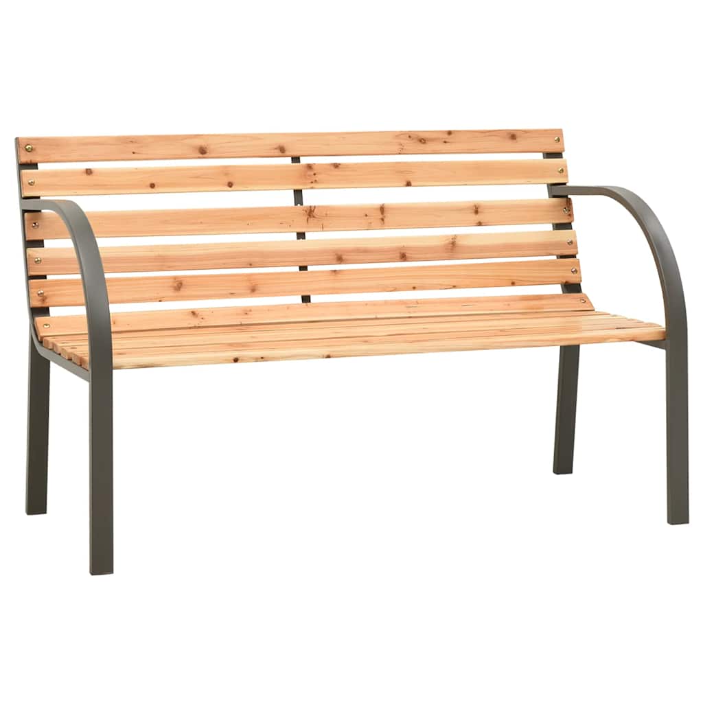 Garden Bench | Natural Wood | Chinese Fir Wood, Steel | Kids Size | Tough