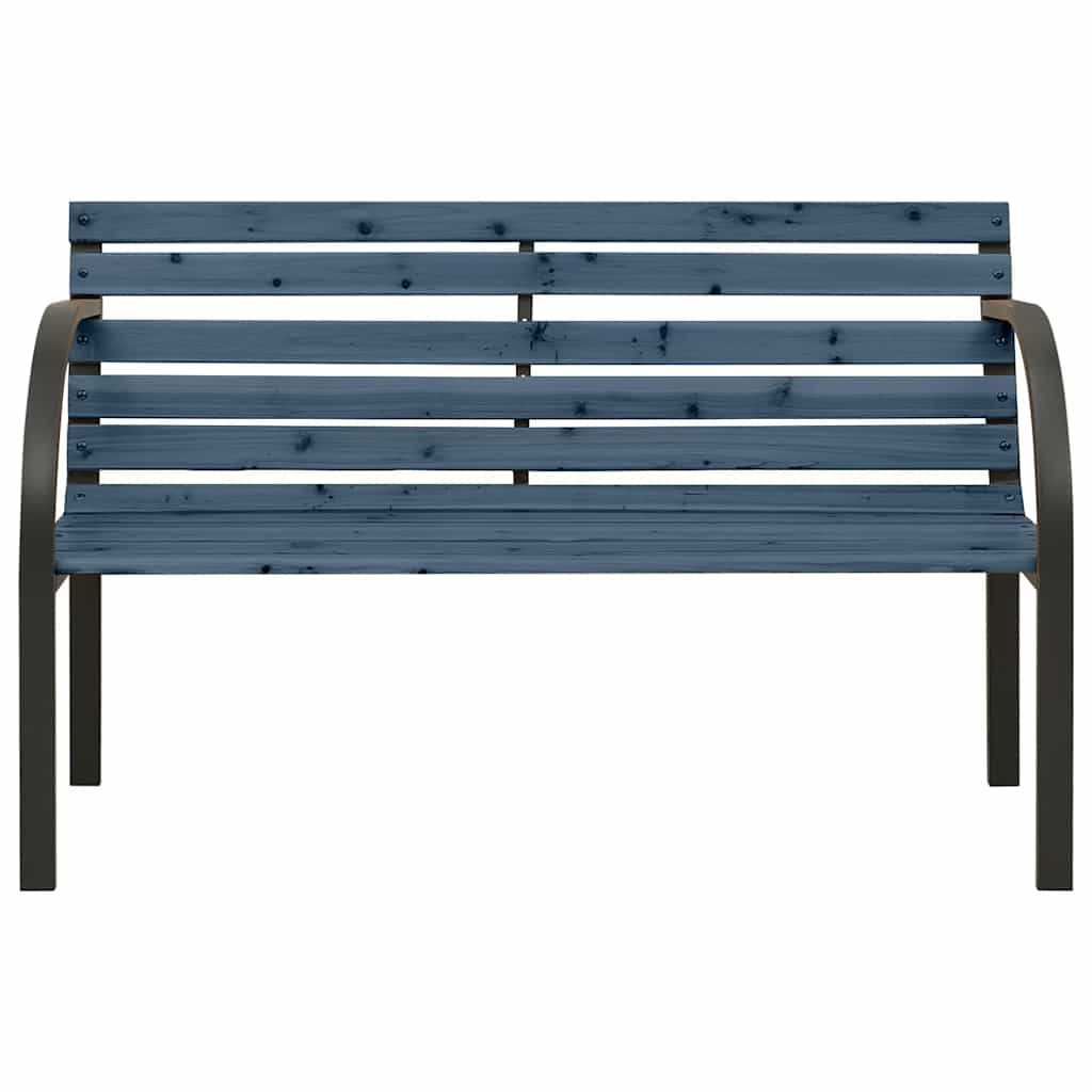 Garden Bench | Grey | Chinese fir wood, steel | 81 cm | Durable