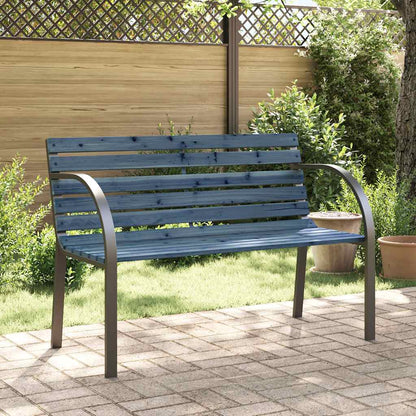 Garden Bench | Grey | Chinese fir wood, steel | 81 cm | Durable