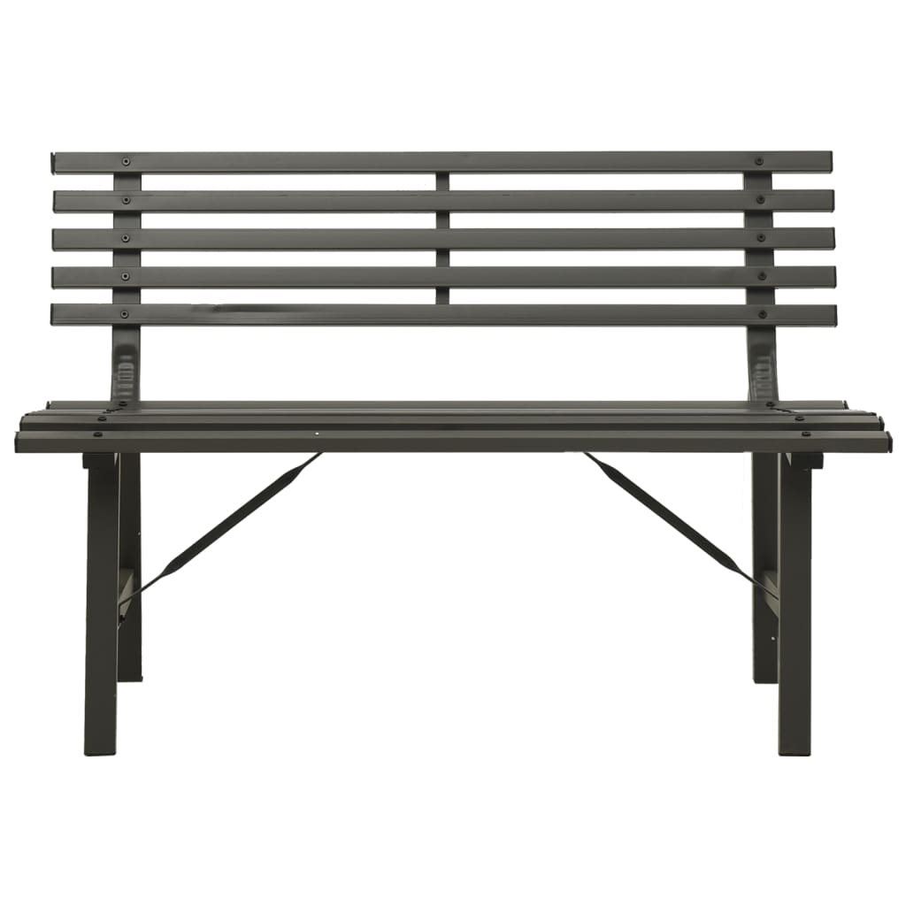 Patio Bench 43.3" Steel Black