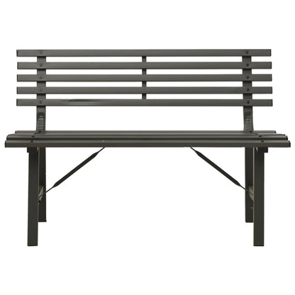 Patio Bench 43.3" Steel Black