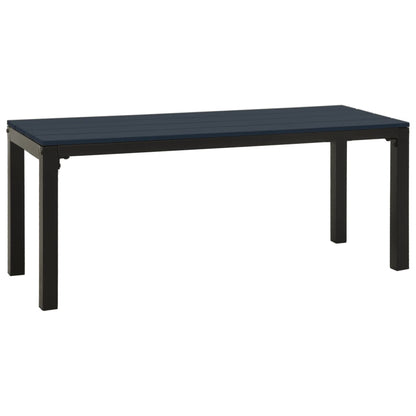 Garden Dining Set | Black | Steel, Wood Plastic Composites | Medium