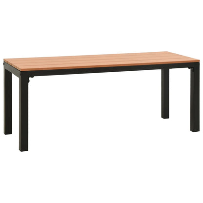 Garden Bench | Brown and Black | Steel | Medium |  Durable