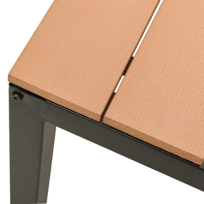 Garden Bench | Brown and Black | Steel | Medium |  Durable