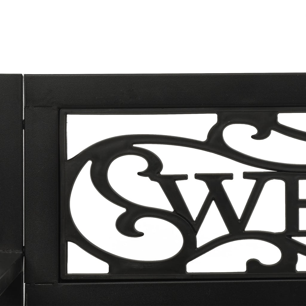 Garden Swing Bench | Black | Steel, Plastic | Medium | Hanging mount