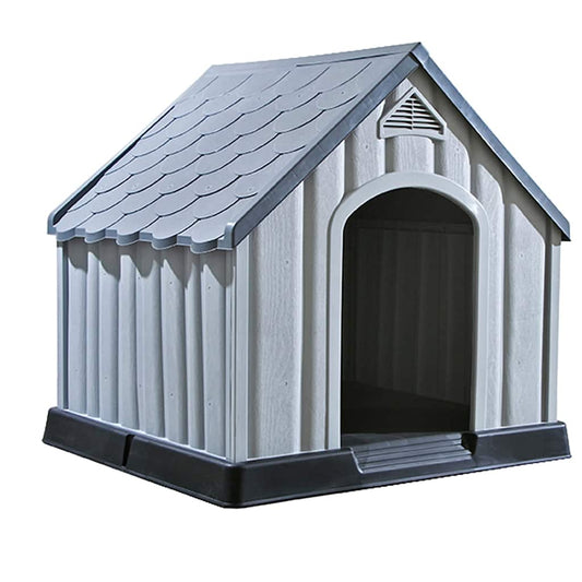 Dog House | Grey | Plastic | Large |  Durable  | Dog House | Rectangular