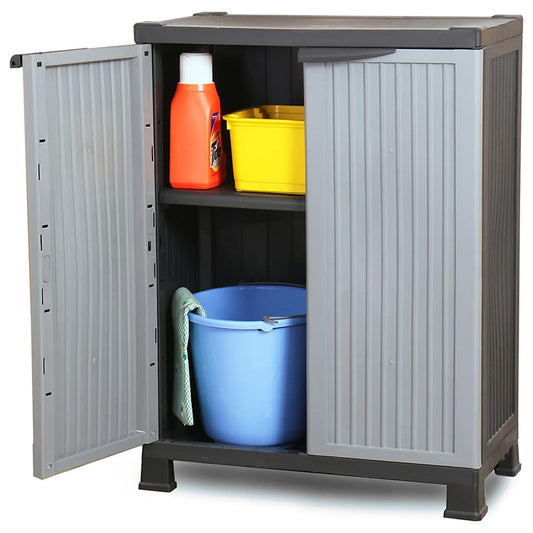 Cabinet | Grey | Plastic | Compact | Cabinet | Rectangular | Modern