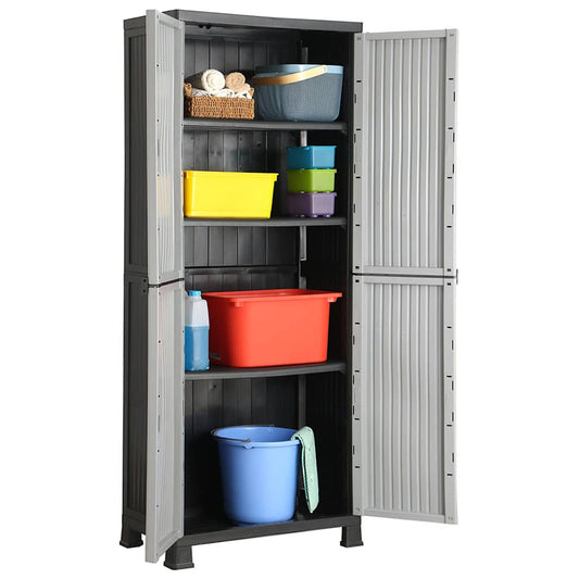 Cabinet | Grey | Plastic | Compact | Storage Cabinet | Rectangular