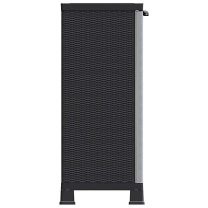 Plastic Cabinet 68x39x92 cm Rattan Design