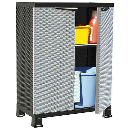 Cabinet | Grey | Plastic | Compact | Rectangular | Modern