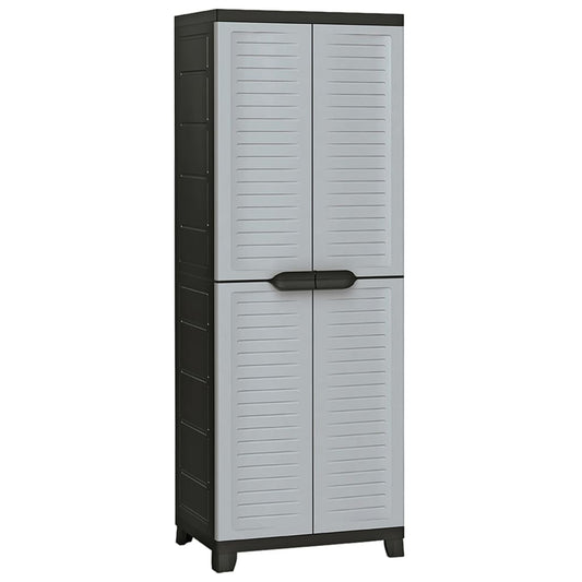 Cabinet | Grey | Plastic | Compact | Height-Adjustable Shelves | Cabinet
