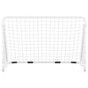 Football Goal with Net White 180x90x120 cm Steel