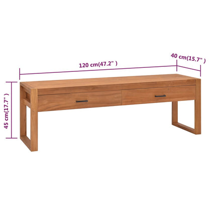 TV Stand 47.2"x15.7"x17.7" Solid Wood Teak