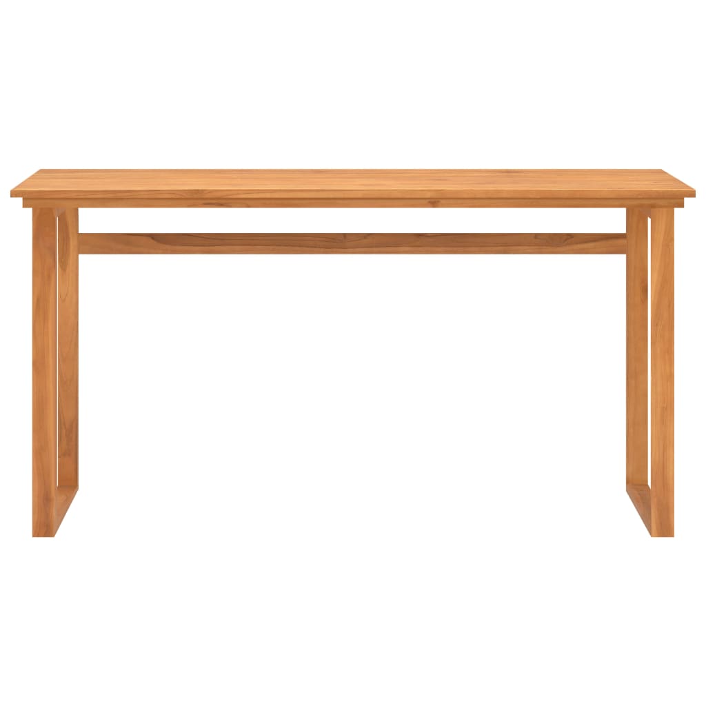 vidaXL Desk Natural Teak Solid teak wood Medium Desk Rectangular