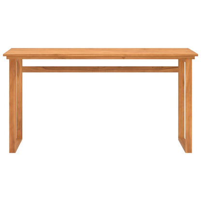 vidaXL Desk Natural Teak Solid teak wood Medium Desk Rectangular