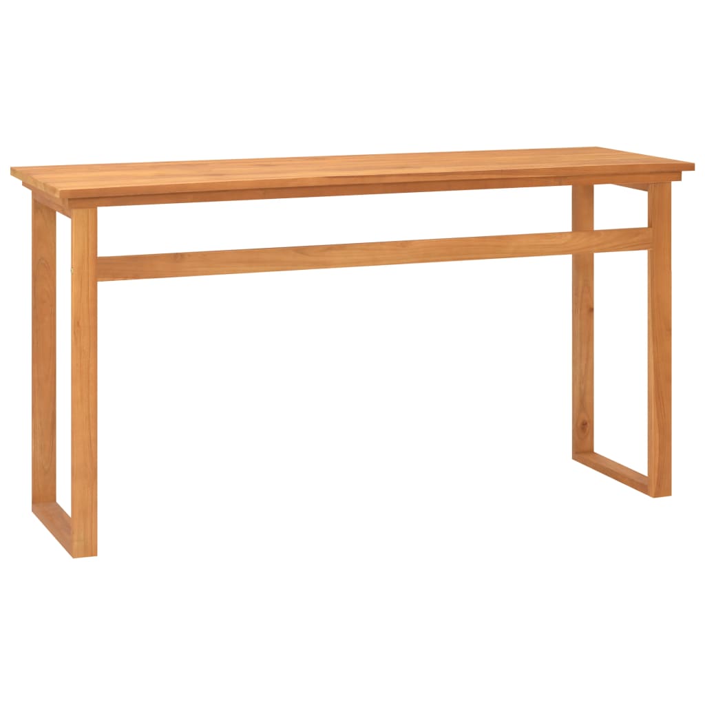 vidaXL Desk Natural Teak Solid teak wood Medium Desk Rectangular