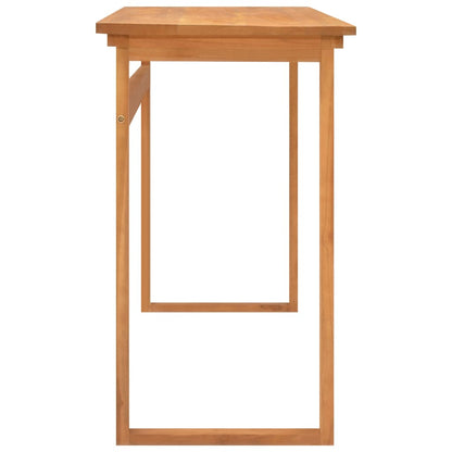 vidaXL Desk Natural Teak Solid teak wood Medium Desk Rectangular