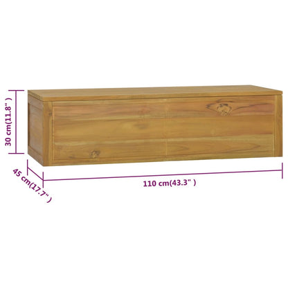 Wall-mounted Bathroom Cabinet 110x45x30 cm Solid Wood Teak