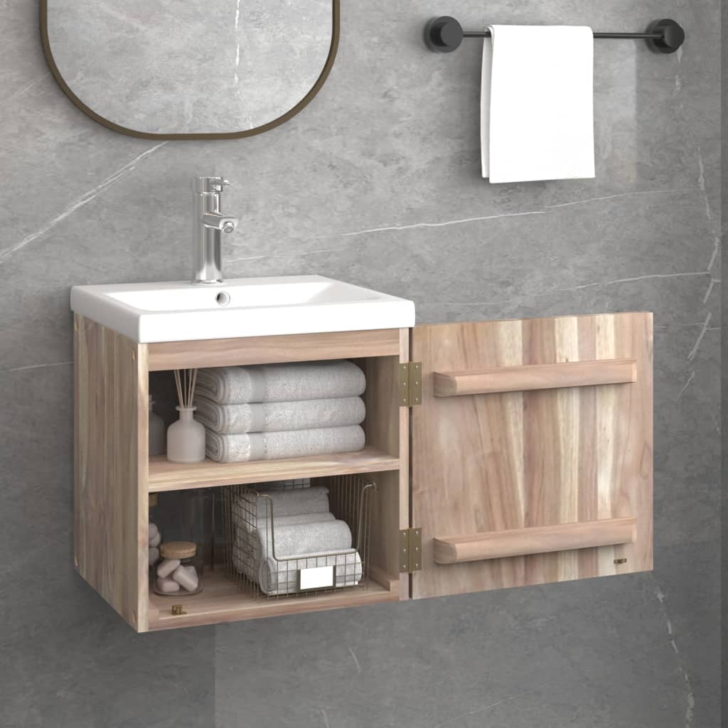 Wall-mounted Bathroom Cabinet 41x38x40 cm Solid Wood Teak