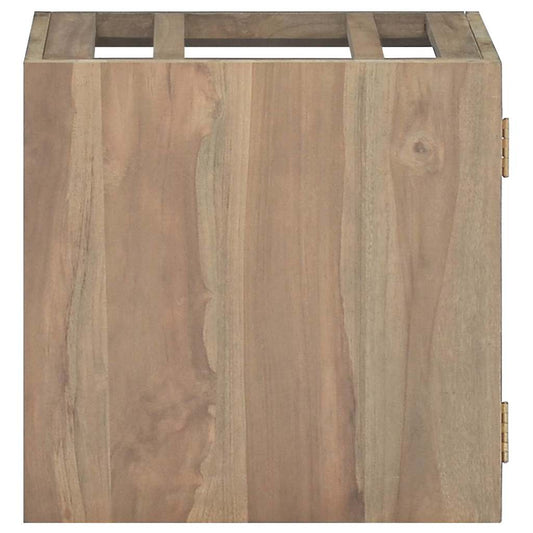 Wall-mounted Bathroom Cabinet | Natural Teak | Solid teak wood | 45-59 cm