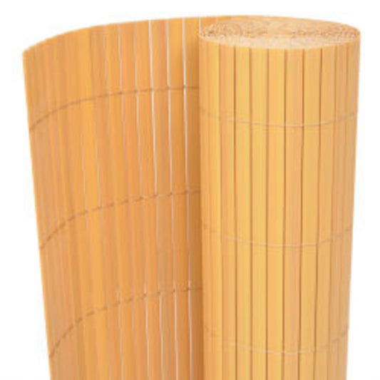 Double-Sided Garden Fence 110x300 cm Yellow