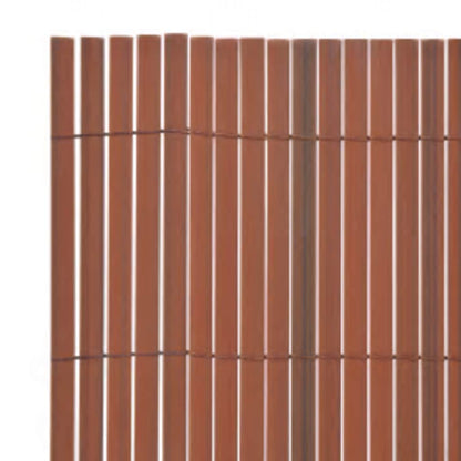 Double-Sided Garden Fence 110x400 cm Brown