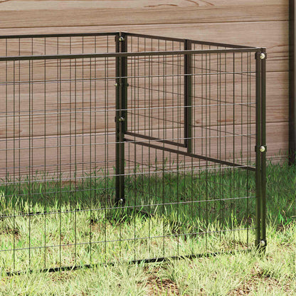 Dog Kennel Black 6 m² Steel