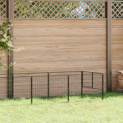 Dog Kennel Black 6 m² Steel