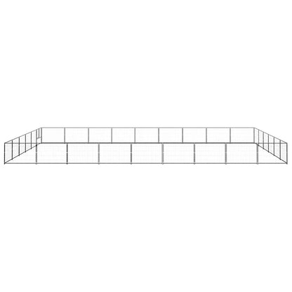 Dog Kennel Black 54 m² Steel