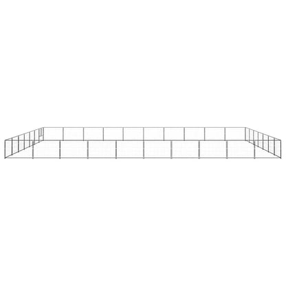 Dog Kennel Black 70 m² Steel