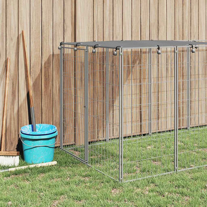 Dog Kennel Silver 6.05 m² Steel