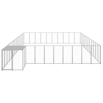 Dog Kennel Silver 37.51 m² Steel