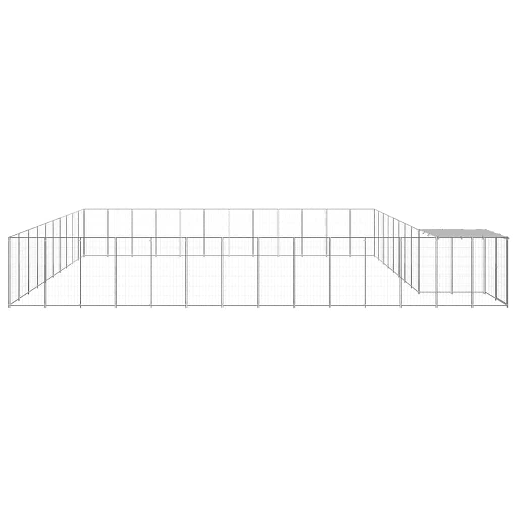 Dog Kennel Silver 37.51 m² Steel