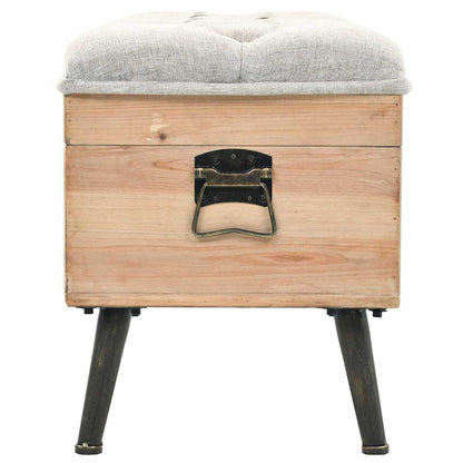 Storage Bench 110 cm Solid Firwood