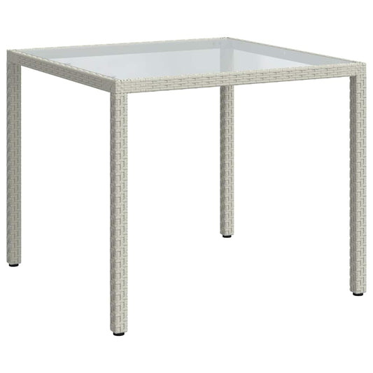 Garden Table | White | Poly Rattan | Medium | Durable | Garden Table