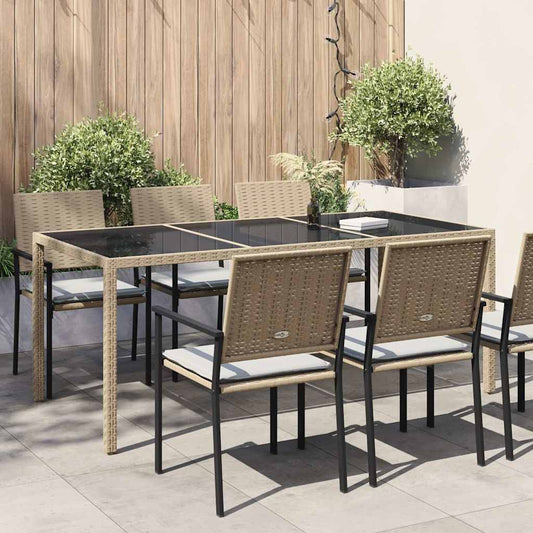 Garden Table | Beige and black