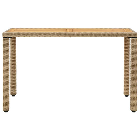Garden Table | Beige | PE rattan | Medium | Decorative Inlays