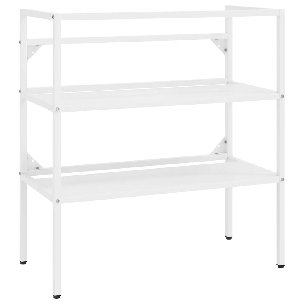 Bathroom Washbasin Frame White 79x38x83 cm Iron
