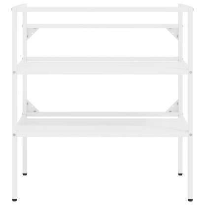Bathroom Washbasin Frame White 79x38x83 cm Iron