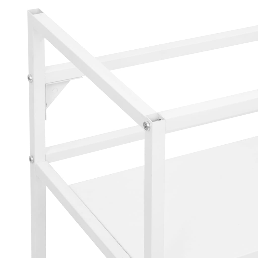 Bathroom Washbasin Frame White 79x38x83 cm Iron