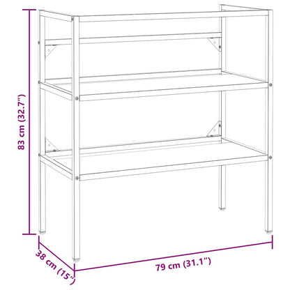 Bathroom Washbasin Frame White 79x38x83 cm Iron
