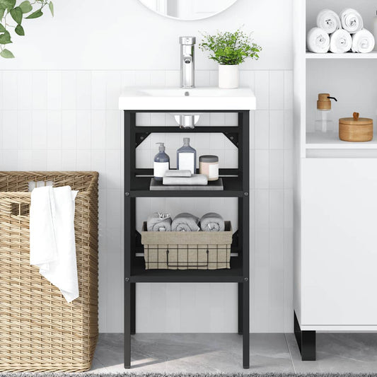 Bathroom Washbasin Frame | Black | Iron | Medium