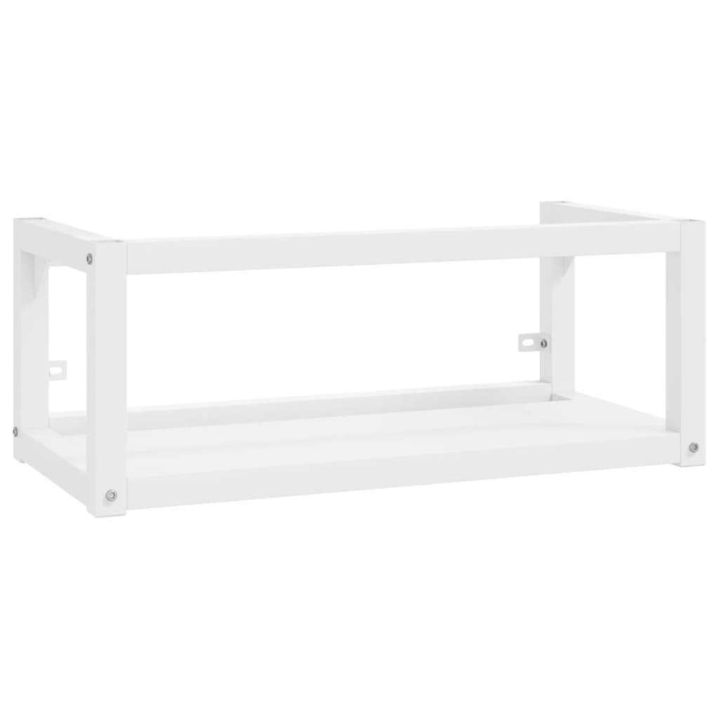 Wall-mounted Bathroom Washbasin Frame White 79x38x31 cm Iron