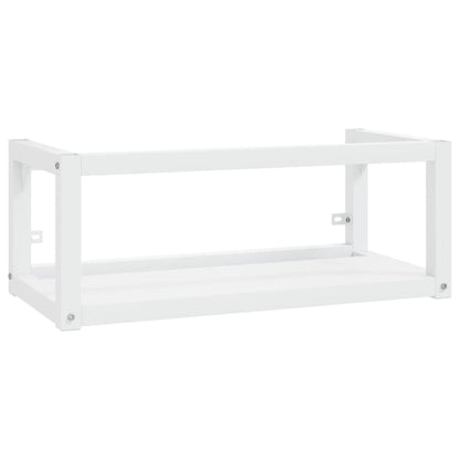 Wall-mounted Bathroom Washbasin Frame White 79x38x31 cm Iron