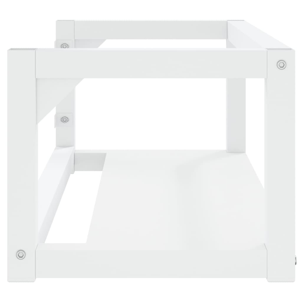 Wall-mounted Bathroom Washbasin Frame White 79x38x31 cm Iron