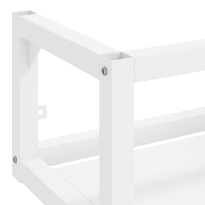 Wall-mounted Bathroom Washbasin Frame White 79x38x31 cm Iron