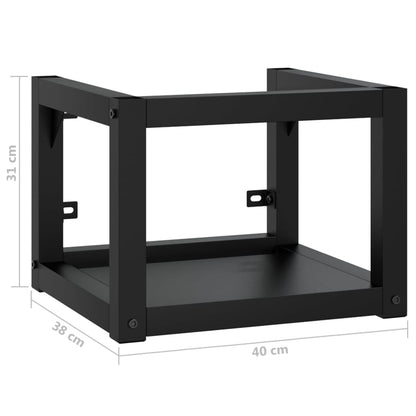 Wall-mounted Bathroom Washbasin Frame Black 40x38x31 cm Iron