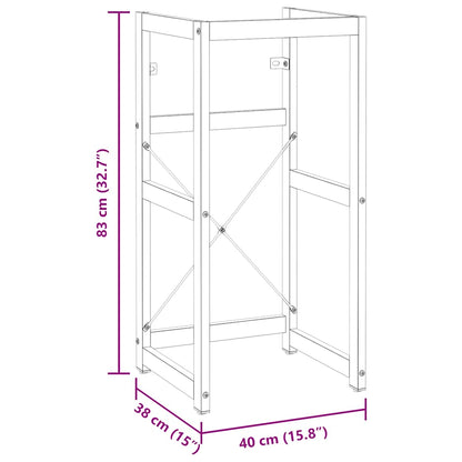 Bathroom Washbasin Frame White 40x38x83 cm Iron