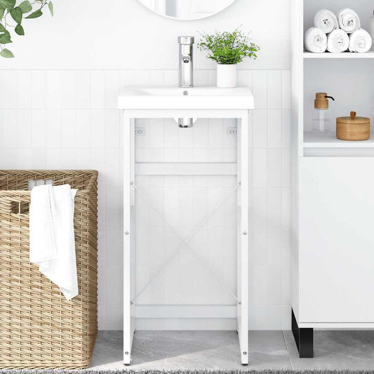 Bathroom Washbasin Frame | White | Powder-coated iron | Standard
