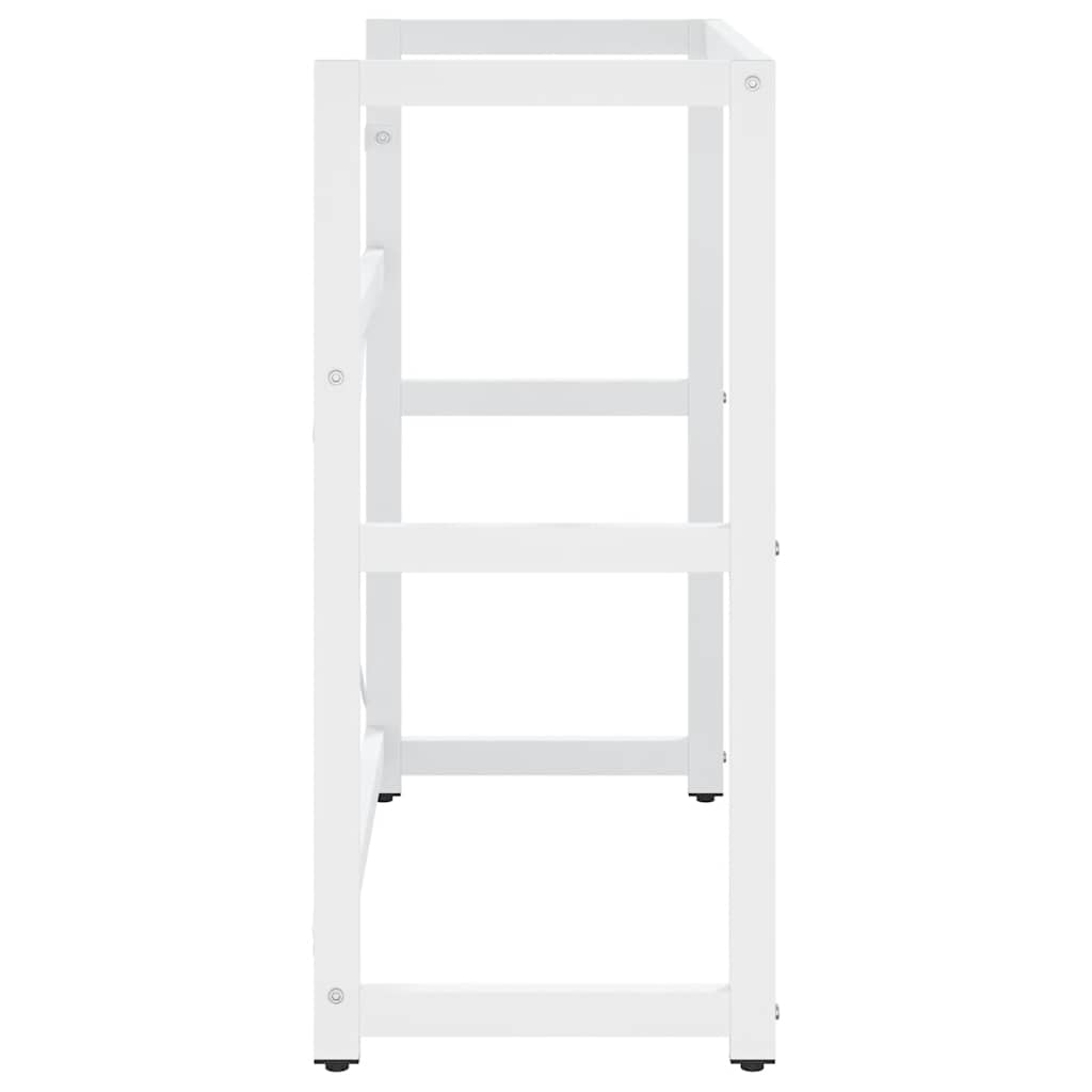 Bathroom Washbasin Frame White 79x38x83 cm Iron